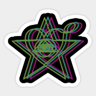 Trippy eye star Sticker